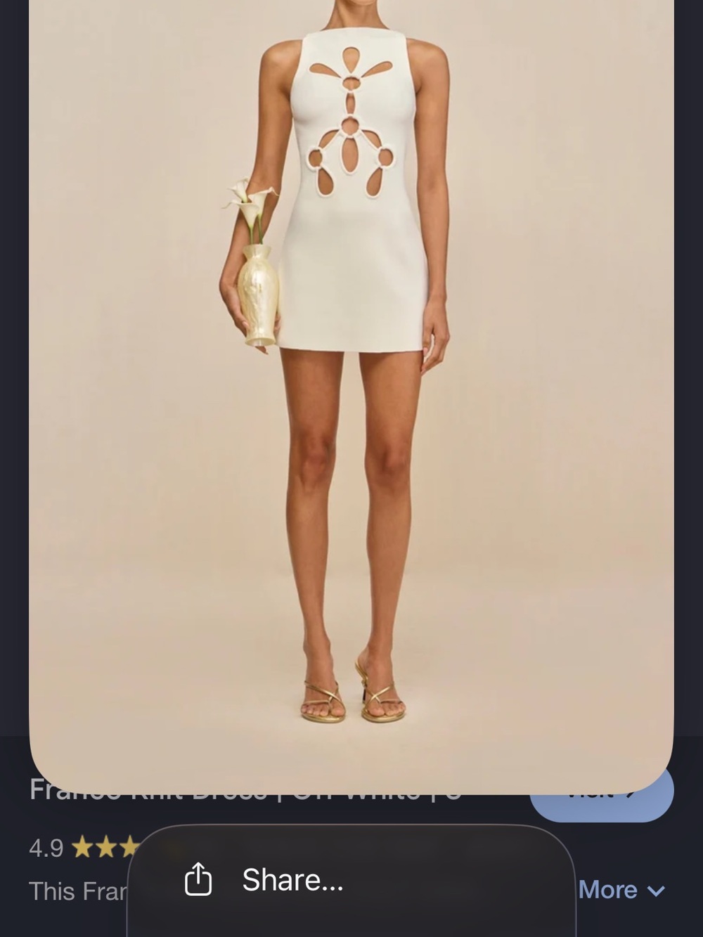 ISO cult gaia White Franco Mini Dress